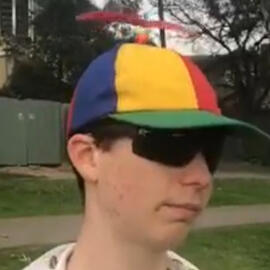 profile pic of me in a spinny hat looking very cool